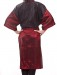 Gina - Our Iridescent Polyblend Wraparound Kimono in Burgundy, chemical back