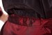 Detail of sewn-in belt on Gina - Our Iridescent Polyblend Wraparound Kimono in Burgundy