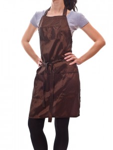 Ava - Our Iridescent Polyblend Apron in Brown
