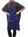 Rita - Our Reversible Kevlar-blend Chemical Cape in Black/Blue, color side