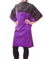 Rita - Our Reversible Kevlar-blend Chemical Cape in Black/Purple, chemical side