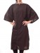 Brigitte - Our Lightweight Crepe Zip-up Robe in Black, front