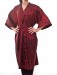 Gina - Our Iridescent Polyblend Wraparound Kimono in Burgundy, front