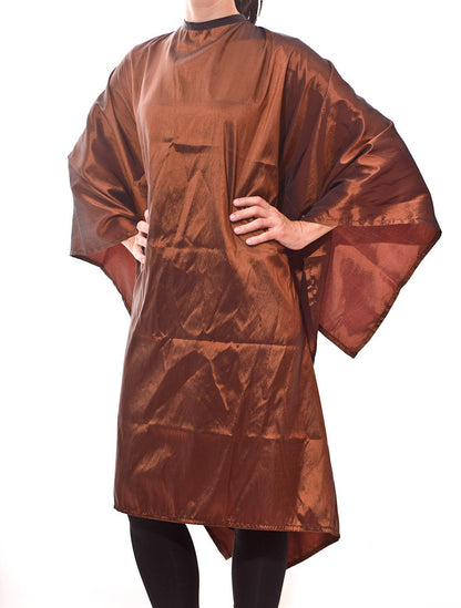 Lana - saloncapes.com's High Performance, Iridescent Polyblend Hair Cutting Cape in Copper