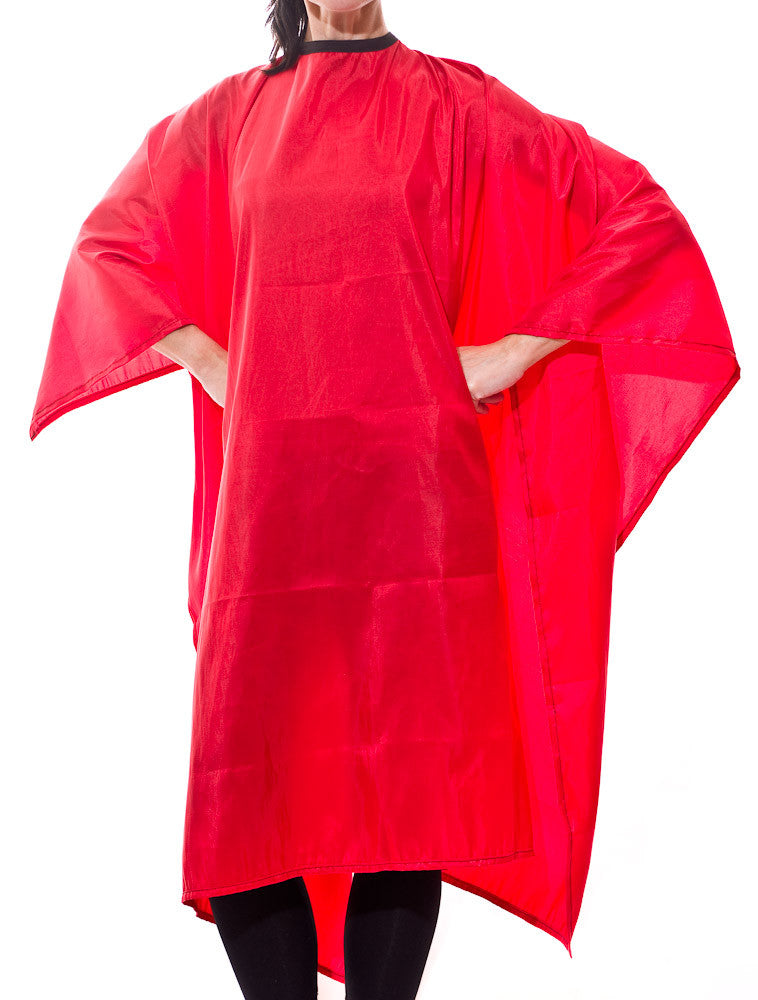 Lana - saloncapes.com's High Performance, Iridescent Polyblend Hair Cutting Cape in Red