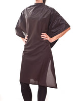 Rita - saloncapes.com's High Performance, Reversible Kevlar-blend Chemical Cape in Black/Black, chemical side