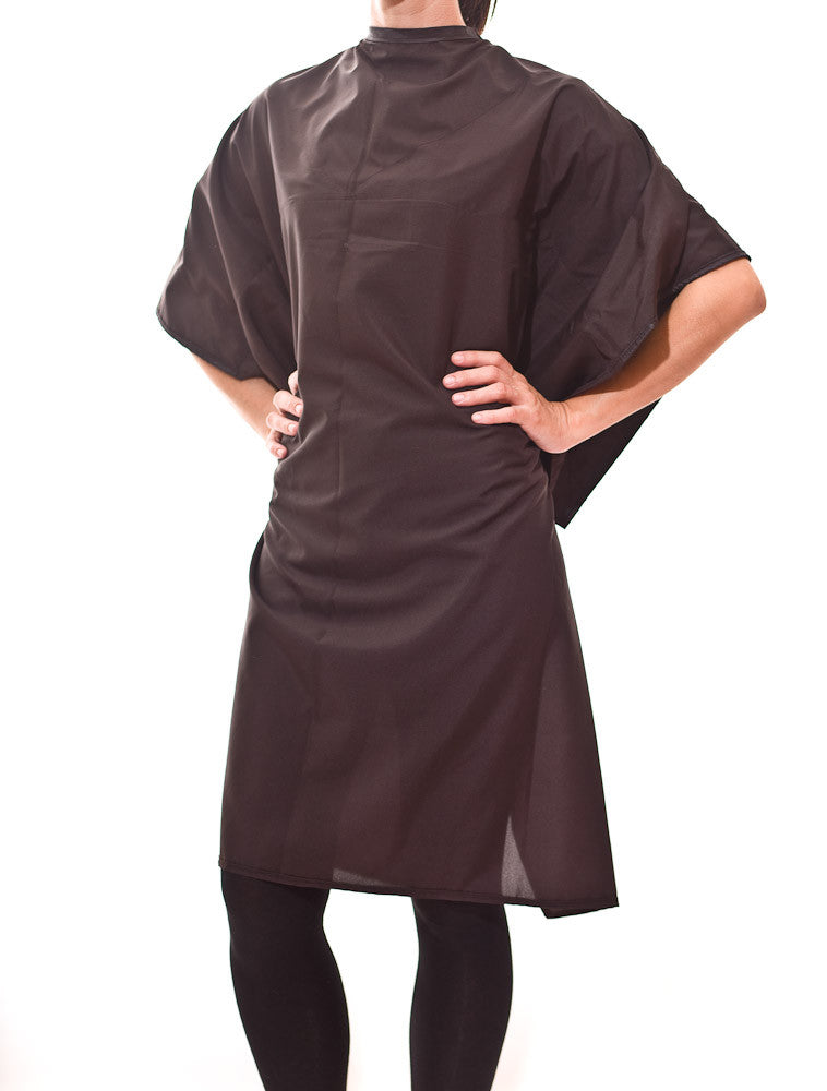 Rita - saloncapes.com's High Performance, Reversible Kevlar-blend Chemical Cape in Black/Black, color side