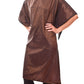 Rita - saloncapes.com's High Performance, Reversible Kevlar-blend Chemical Cape in Black/Brown, color side