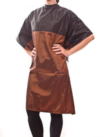 Rita - saloncapes.com's High Performance, Reversible Kevlar-blend Chemical Cape in Black/Copper, chemical side