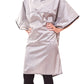 Rita - saloncapes.com's High Performance, Reversible Kevlar-blend Chemical Cape in Black/Silver, color side