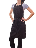 Ava - saloncapes.com's High Performance, Iridescent Polyblend Hair Stylist Apron in Black