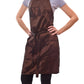 Ava - saloncapes.com's High Performance, Iridescent Polyblend Hair Stylist Smock in Brown
