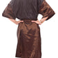 Gina - saloncapes.com's High Performance, Iridescent Polyblend Wraparound Client Kimono in Brown, chemical back
