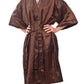 Gina - saloncapes.com's High Performance, Iridescent Polyblend Wraparound Client Kimono in Brown, front