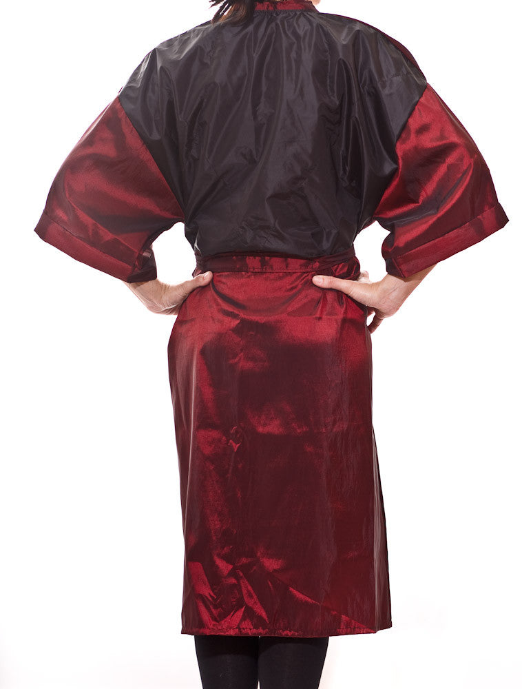 Client Smocks and Salon Robes in Burgundy