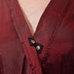 Detail of front snap on salon kimono smock