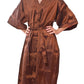 Gina - saloncapes.com's High Performance, Iridescent Polyblend Wraparound Client Kimono in Copper, front