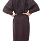Jayne - saloncapes.com's High Performance, Lightweight Crepe Wraparound Client Kimono in Black, chemical back