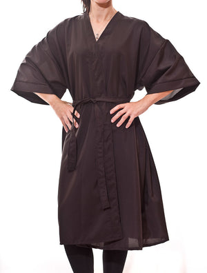 Kimono Salon Smock and Client Robes in Black