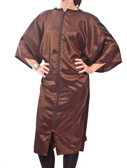 Zip Front Robes and Client Smocks in Brown