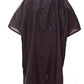 Brigitte - saloncapes.com's High Performance, Lightweight Crepe Zip-up Client Robe in Black, chemical proof back