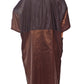 Marilyn - saloncapes.com's Iridescent, High Performance Polyblend Snap Client Robe in Brown, chemical proof back