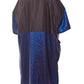 Marilyn - saloncapes.com's Iridescent, High Performance Polyblend Snap Client Robe in Royal Blue, chemical proof back