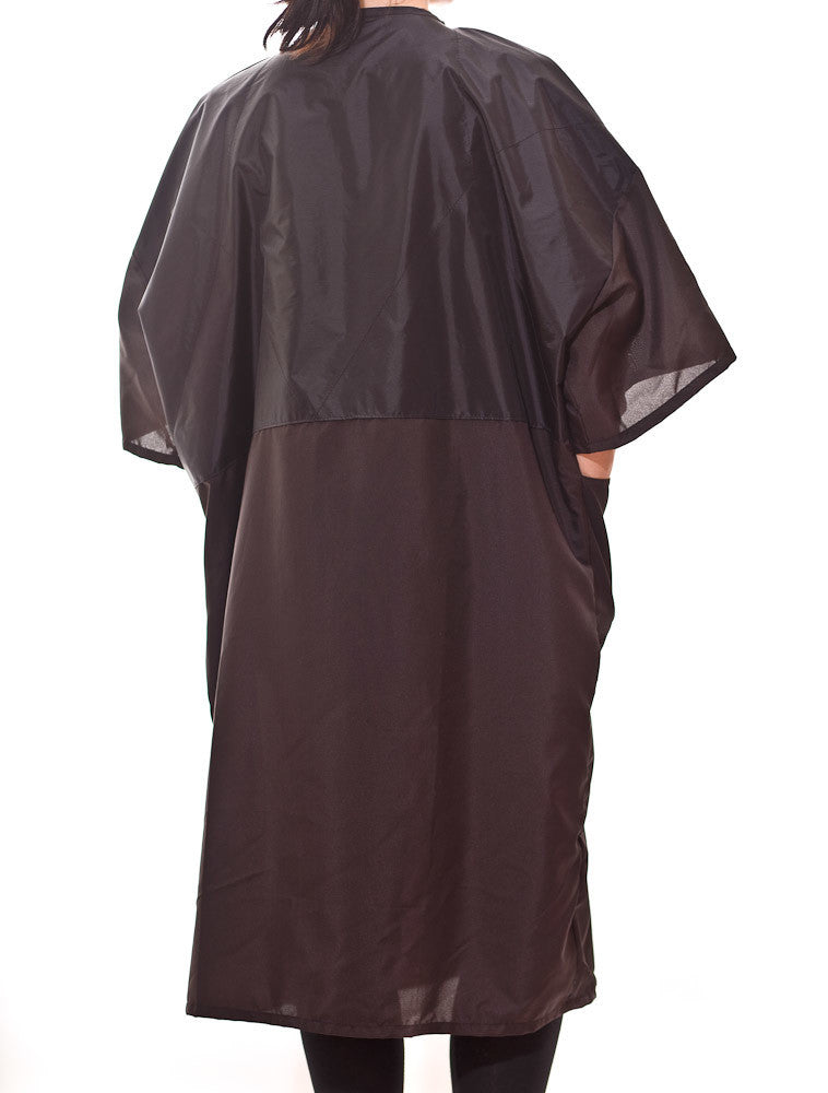 Snap Front Salon Smock in Black