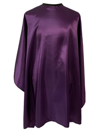Purple hair cutting capes and white barber capes