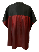 Reversible chemical capes in burgundy, chemical side
