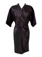 Kimono Salon Smocks and Client Robes in Eggplant