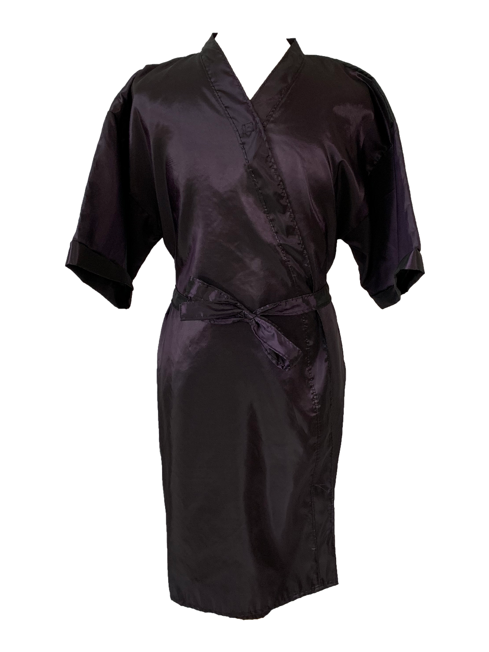 Kimono Salon Smocks and Client Robes in Eggplant