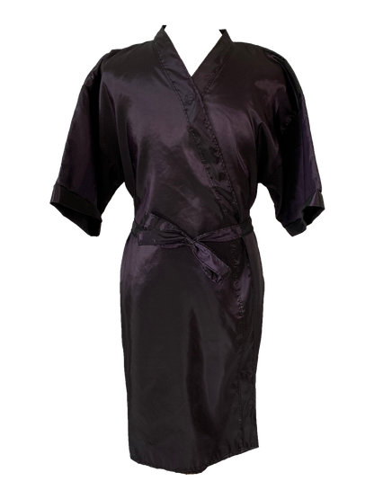 Kimono Salon Smocks and Client Robes in Eggplant