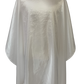 White hair cutting capes are extra long and wide