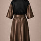 Brown Iridescent Kimono Client Robe back view with waterproof black back panel