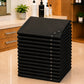 Stack of 13 black SalonCapes chemical capes representing the Baker’s Dozen bulk purchase option