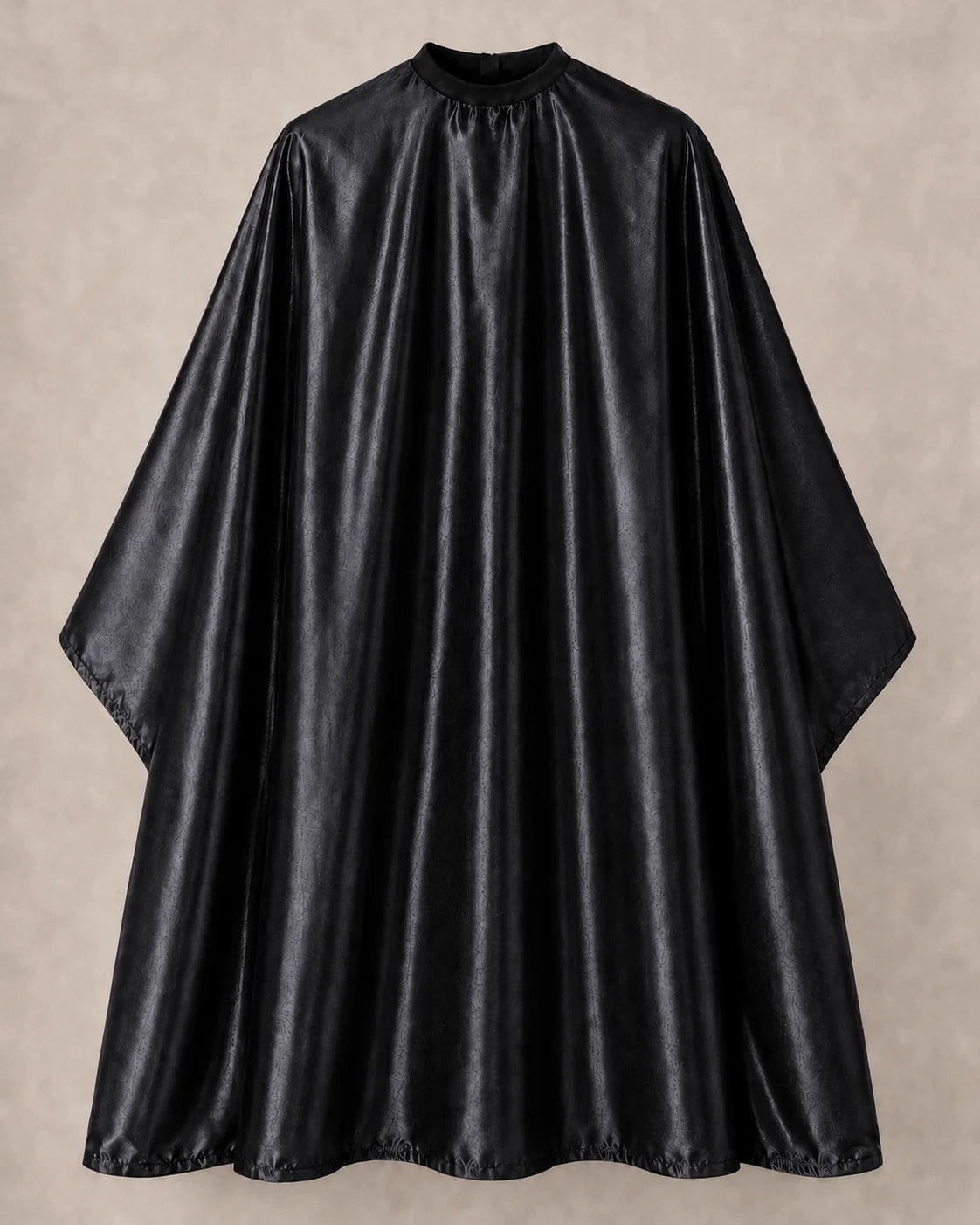 Black iridescent SalonCapes cutting cape front view