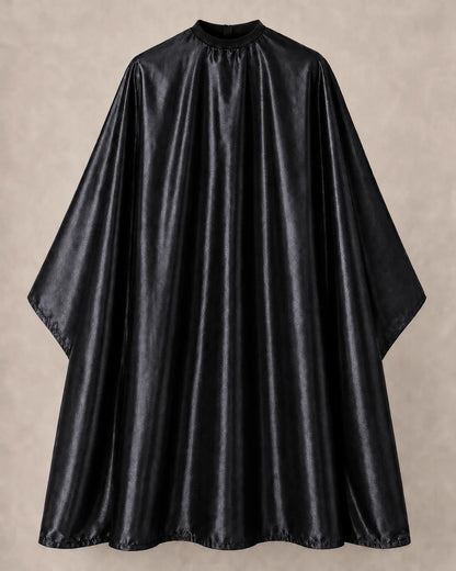 Black iridescent SalonCapes cutting cape front view