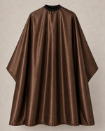 Brown iridescent SalonCapes cutting cape front view