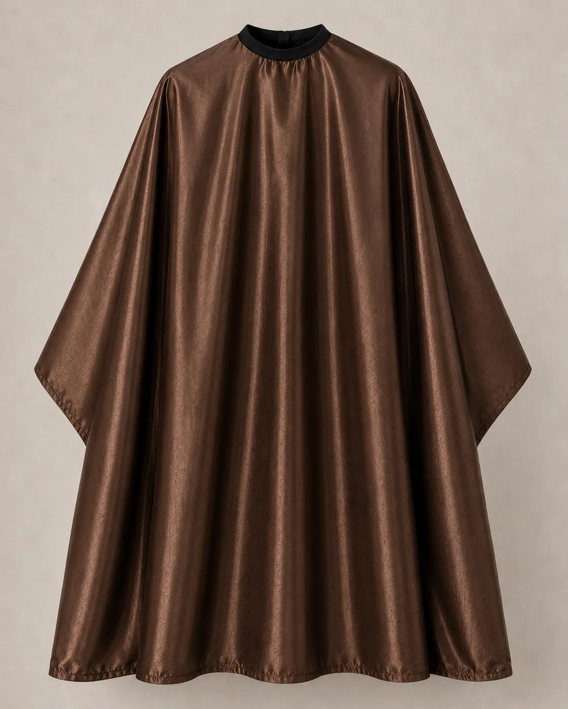 Brown iridescent SalonCapes cutting cape front view