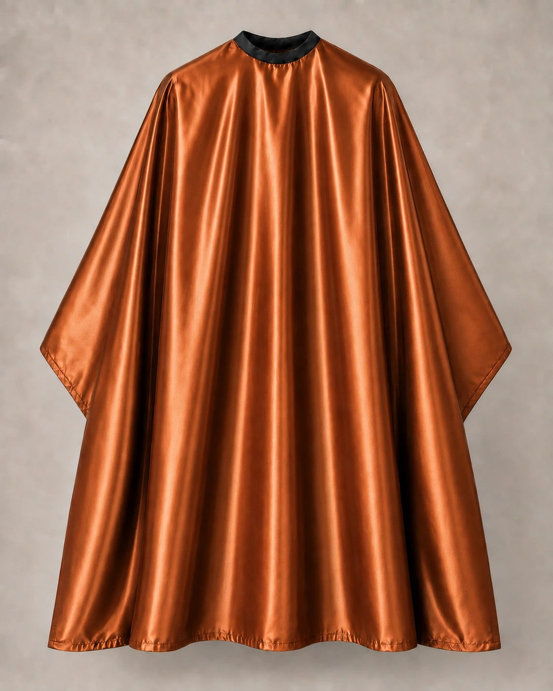 Copper iridescent SalonCapes cutting cape front view