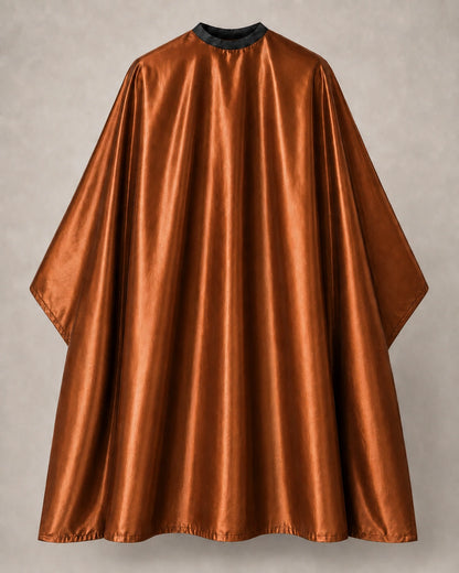 Copper iridescent SalonCapes cutting cape front view