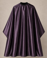 Eggplant iridescent SalonCapes cutting cape front view