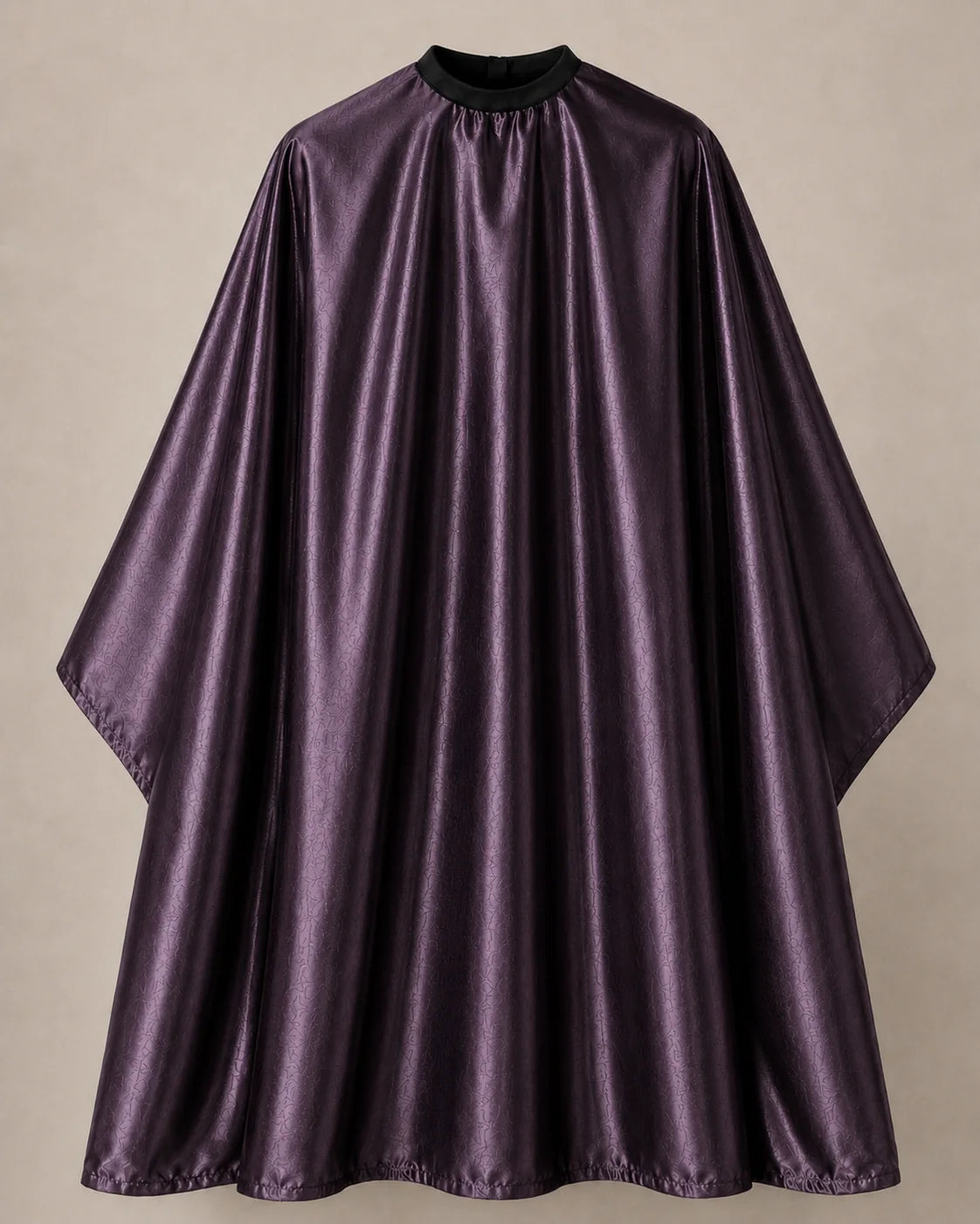 Eggplant iridescent SalonCapes cutting cape front view