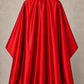 Red iridescent SalonCapes cutting cape front view