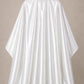 White iridescent SalonCapes cutting cape front view