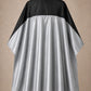 Silver and black SalonCapes reversible chemical cape front view