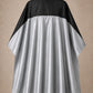 Silver and black SalonCapes reversible chemical cape front view