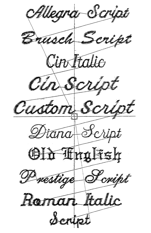 standard font samples